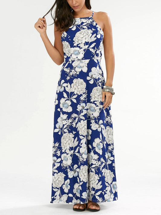 JuliaFashion - 2024 Sway Away Floral Print Maxi Dress