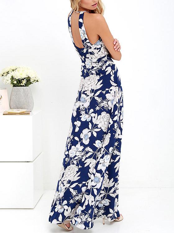 JuliaFashion - 2024 Sway Away Floral Print Maxi Dress