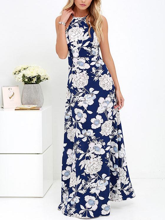 JuliaFashion - 2024 Sway Away Floral Print Maxi Dress