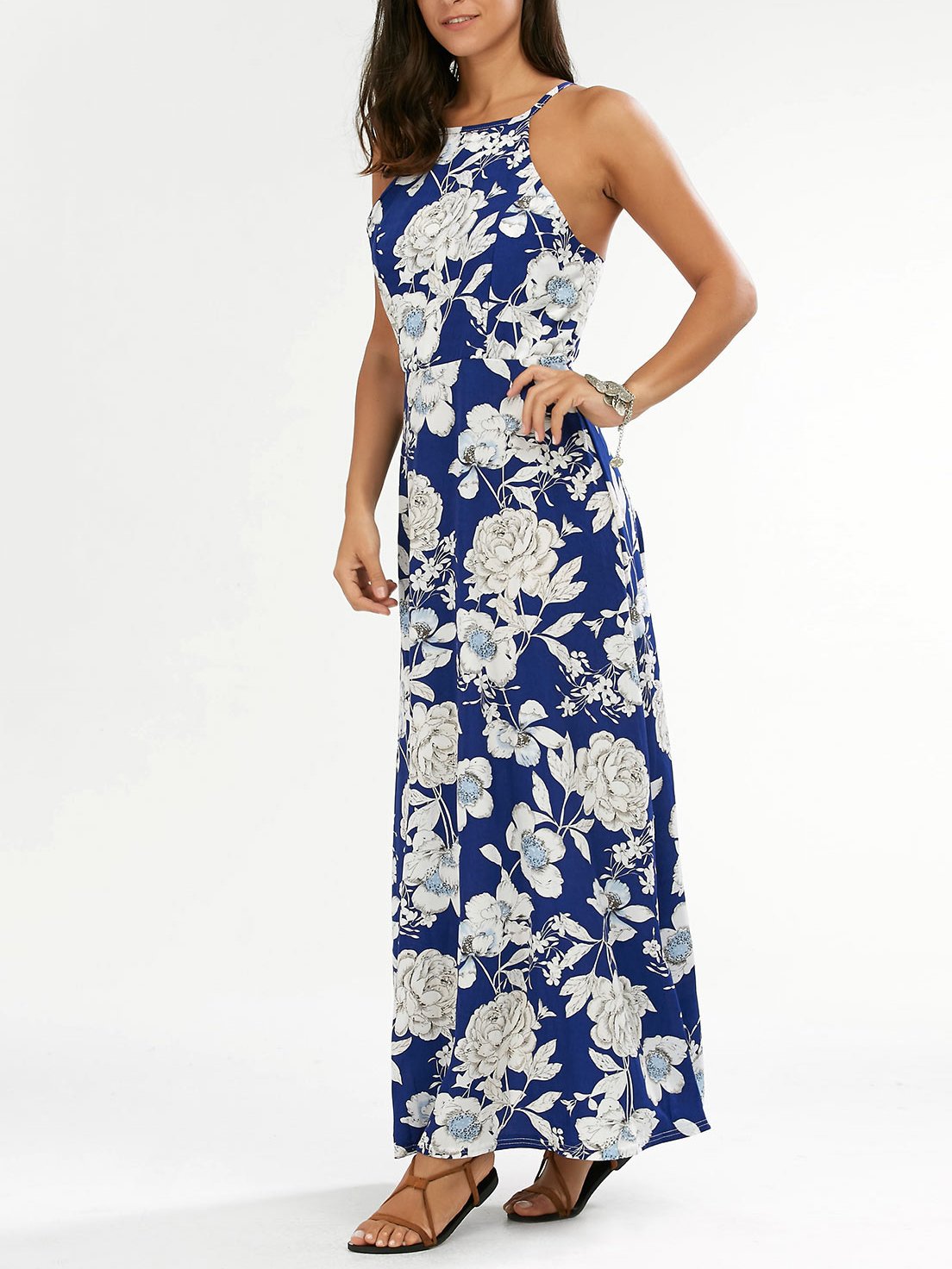 JuliaFashion - 2024 Sway Away Floral Print Maxi Dress