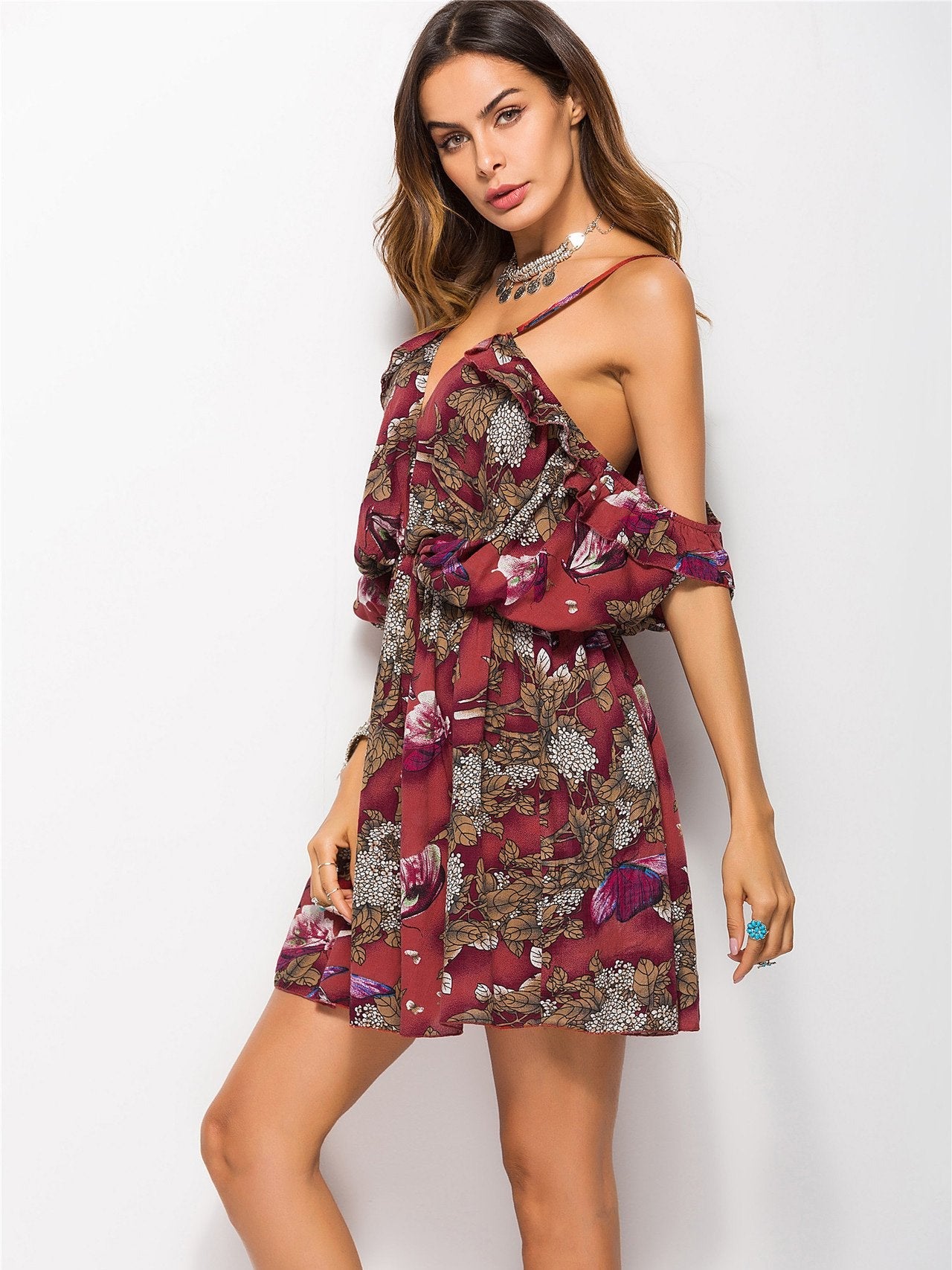 JuliaFashion-Need This Floral Off The Shoulder Dress