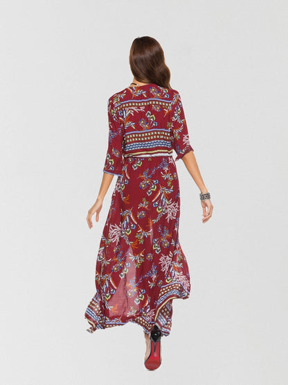 JuliaFashion-Going Somewhere Floral Button Down Maxi Dress