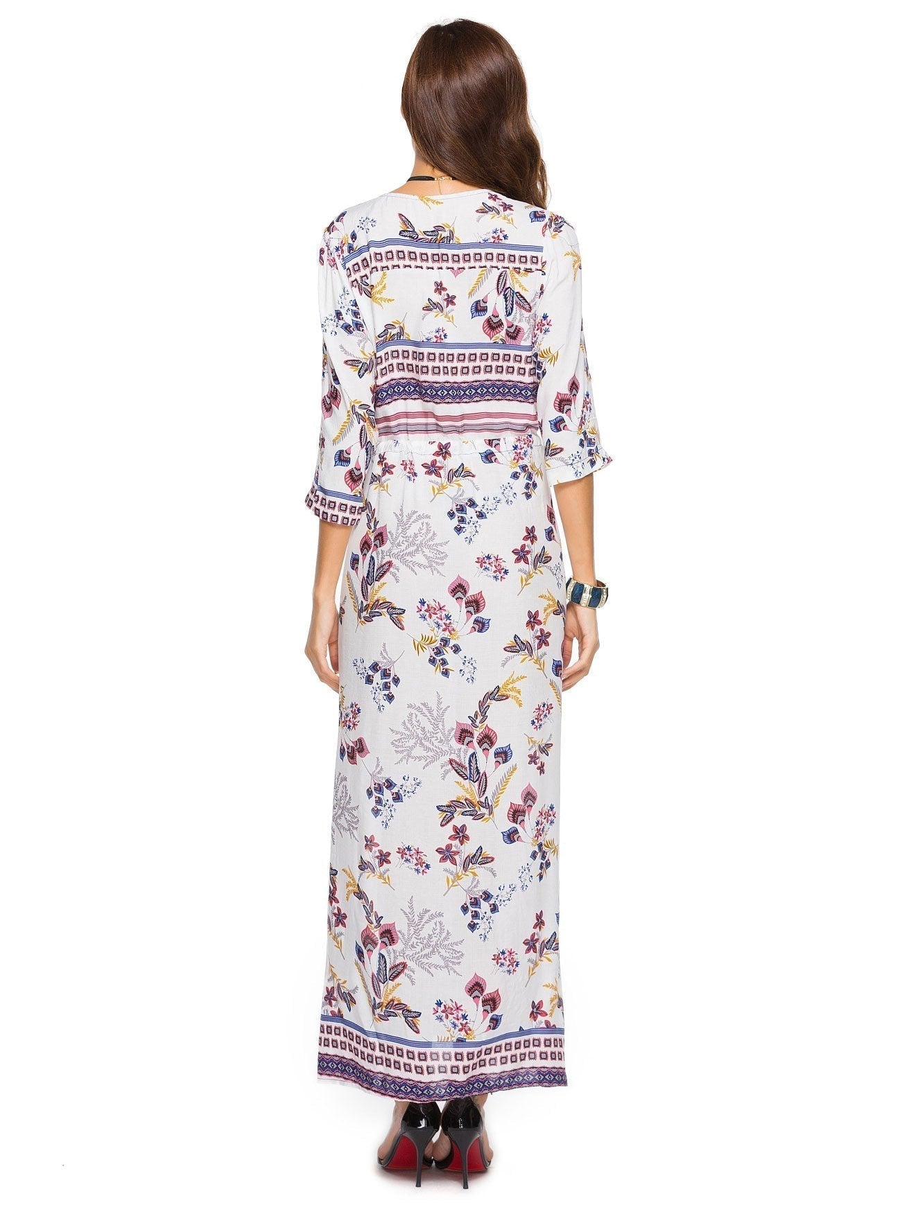 JuliaFashion-Going Somewhere Floral Button Down Maxi Dress