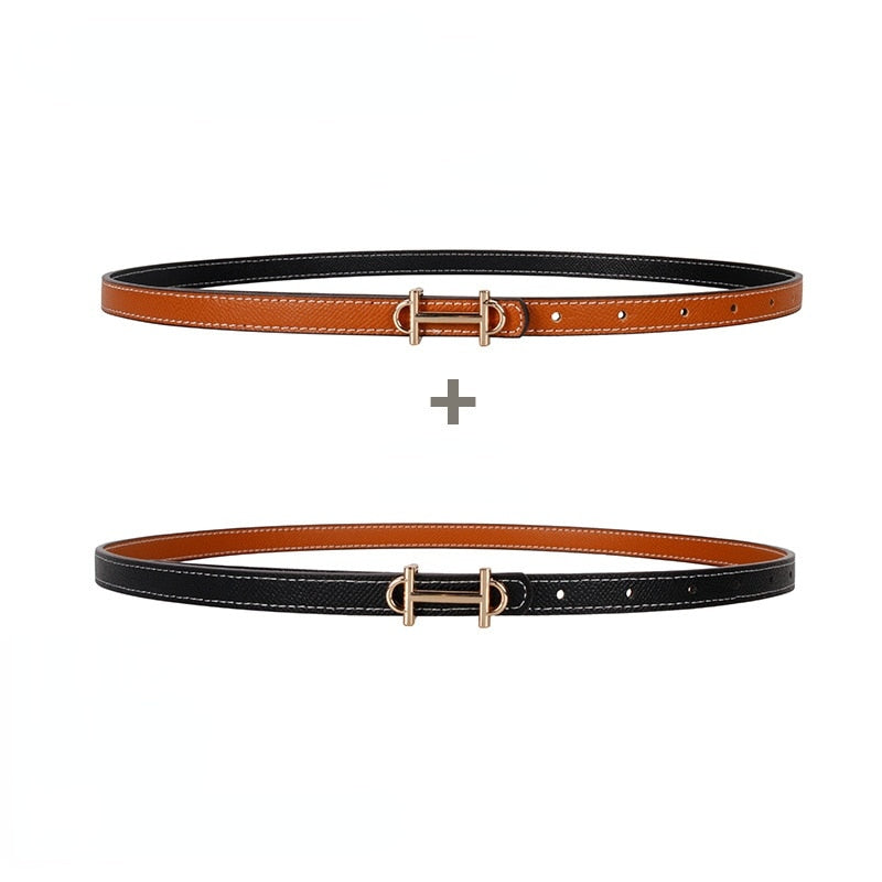 JuliaFashion-Luxury Brand Small Belt with Sweater Shirt