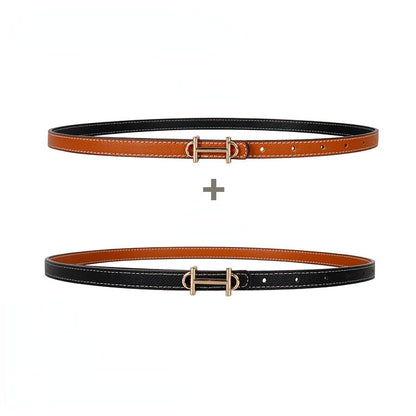 JuliaFashion-Luxury Brand Small Belt with Sweater Shirt