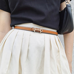 JuliaFashion-Luxury Brand Small Belt with Sweater Shirt