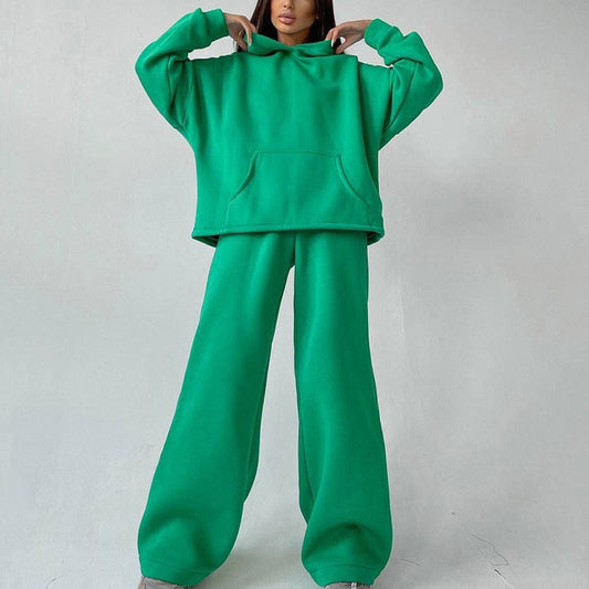 JuliaFashion - 2024 Two-Piece Pullovers Trousers Sports Set