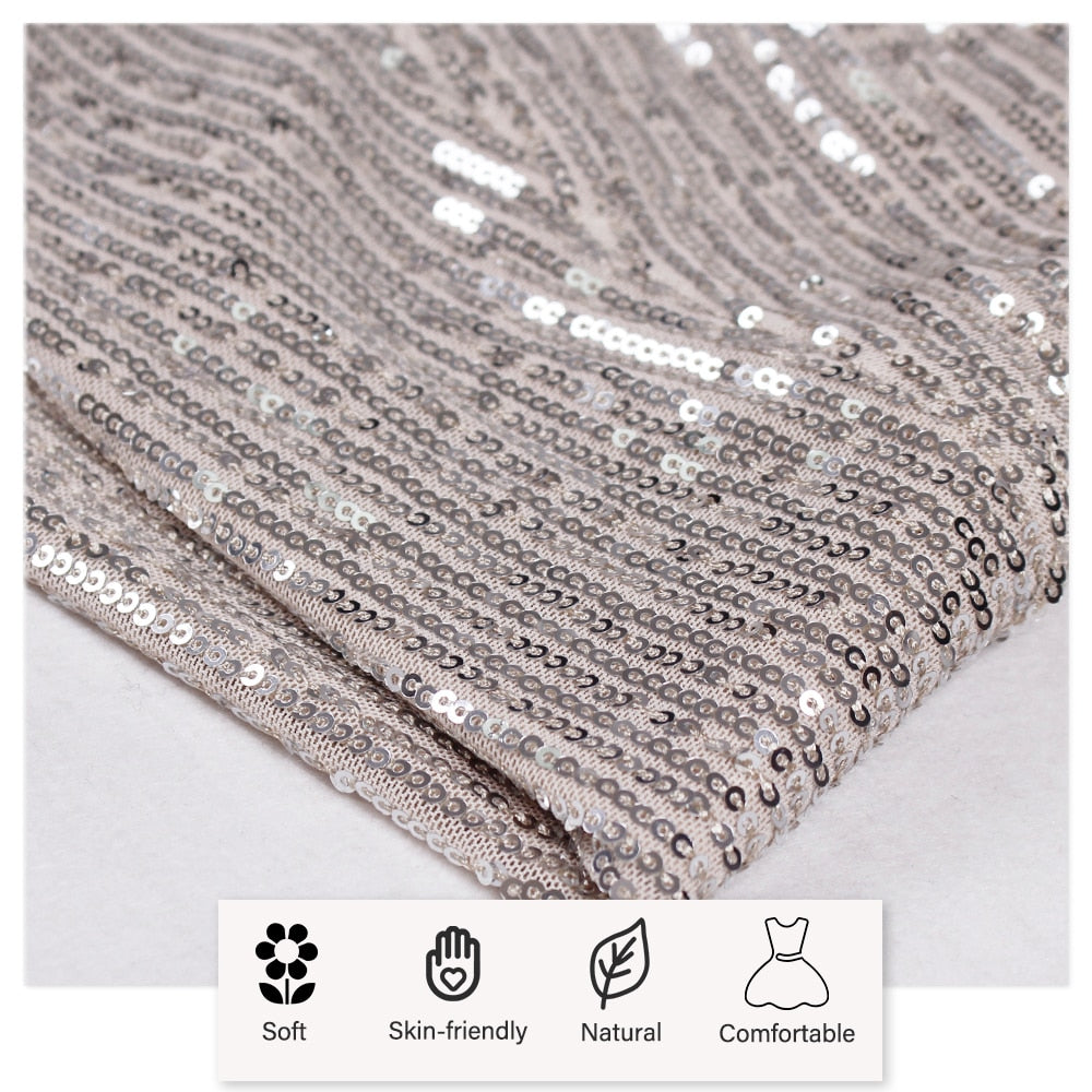 JuliaFashion - 2024 Sexy Silver Hollow Out Sequin Cocktail Dress