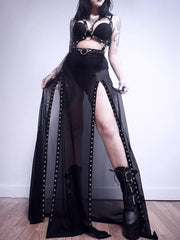 JuliaFashion - Sexy Harajuku Punk Hollow Out Skirt