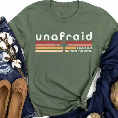 JuliaFashion-Aesthetic Unafraid Christian Tee