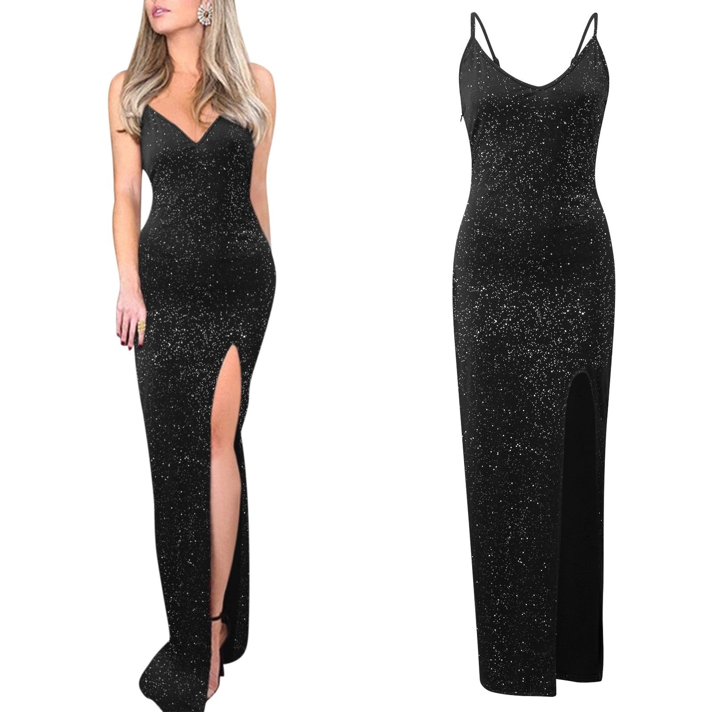 JuliaFashion - 2024 Spaghetti Strap Sexy Deep Evening Party Dresses