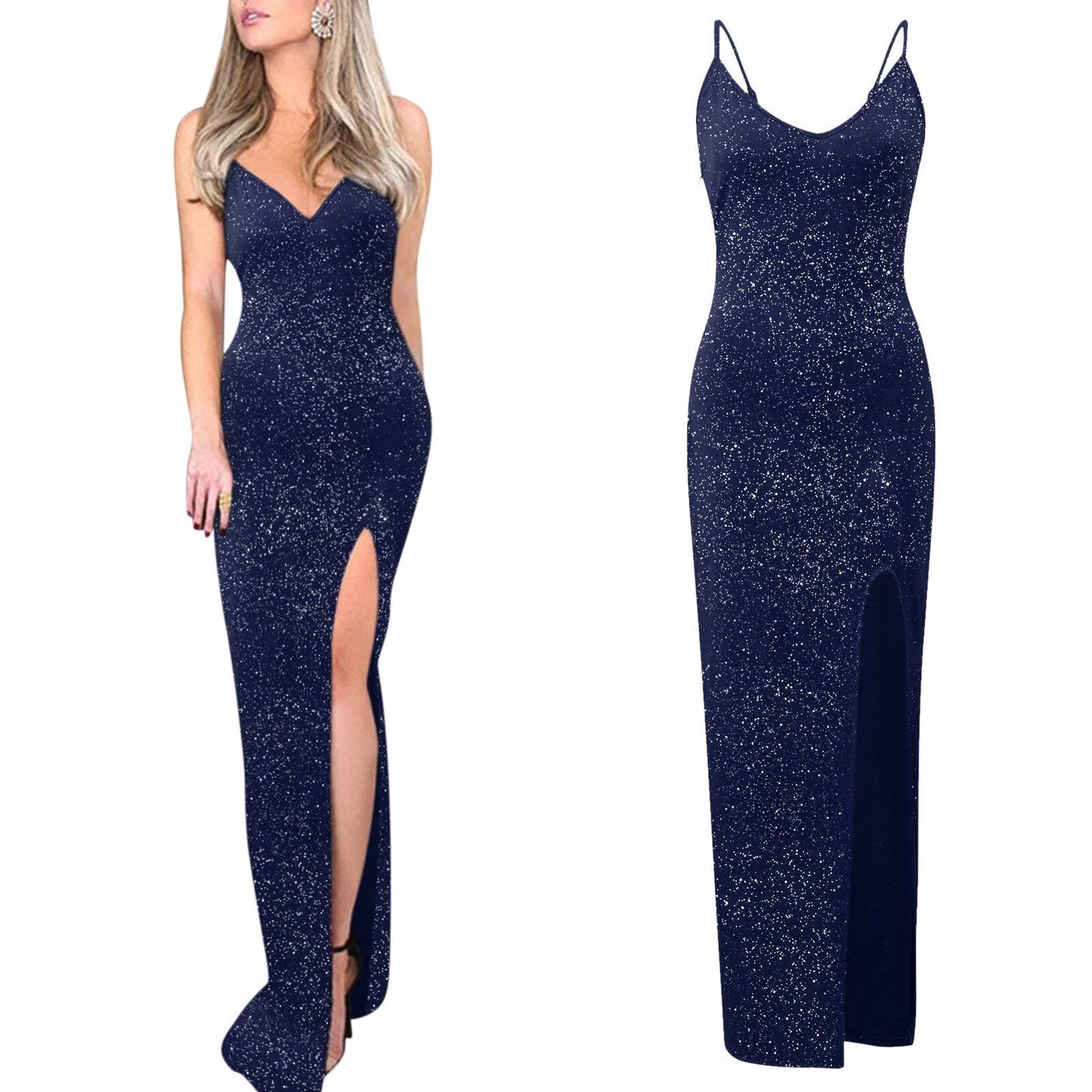 JuliaFashion - 2024 Spaghetti Strap Sexy Deep Evening Party Dresses