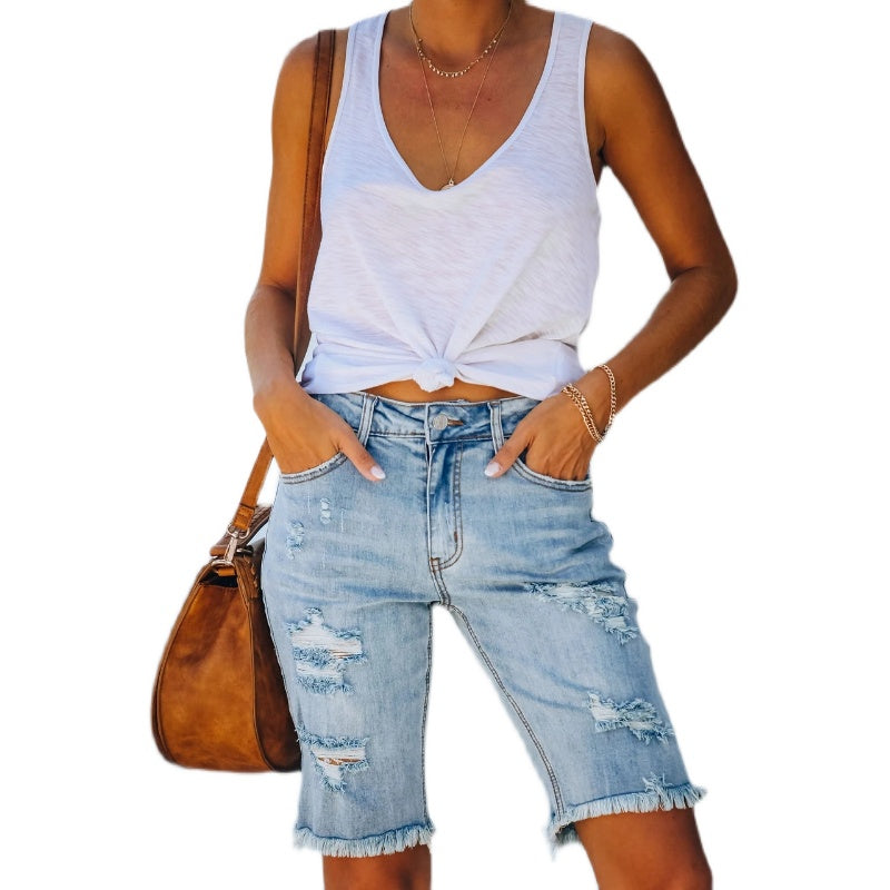 JuliaFashion - 2024 Women's High Waist Jeans Streetwear Fashion Wide Leg Jeans