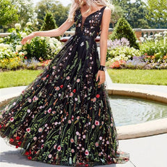JuliaFashion - Vintage Maxi Long Dress for Parties