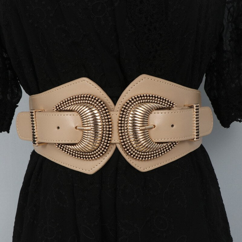 JuliaFashion-Hot Wide Waist Elastic Stretch Belt