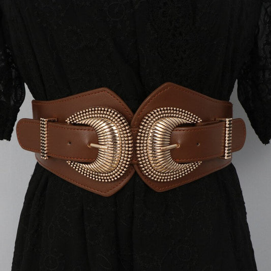 JuliaFashion-Hot Wide Waist Elastic Stretch Belt