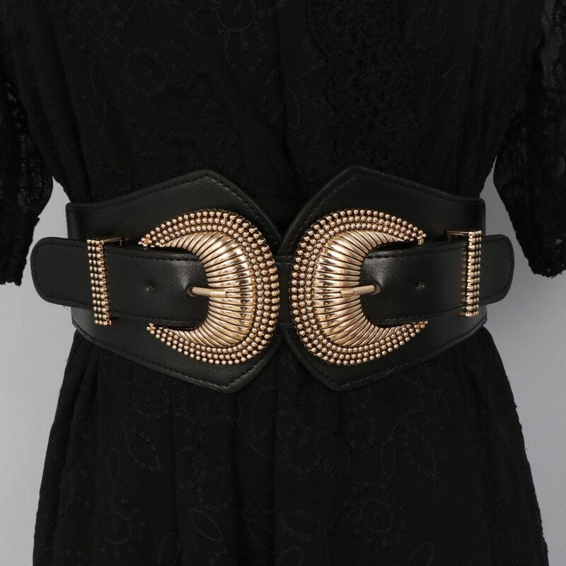 JuliaFashion-Hot Wide Waist Elastic Stretch Belt