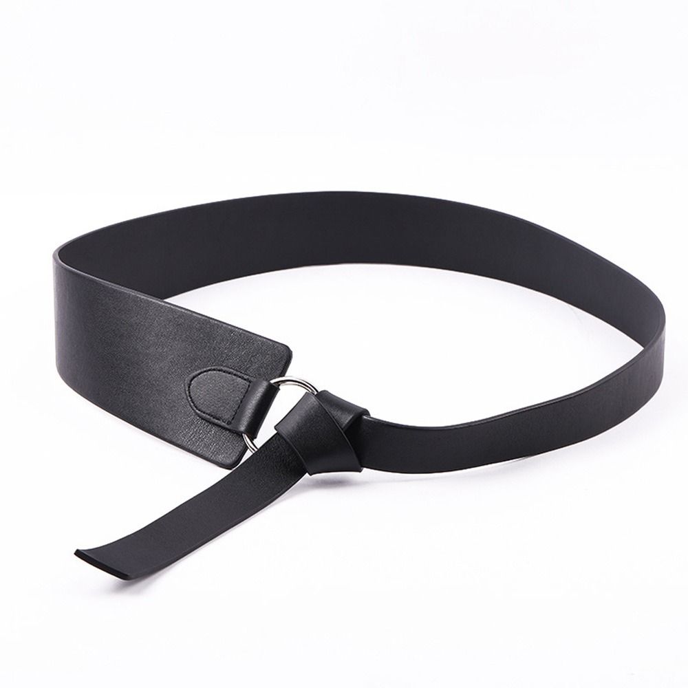 JuliaFashion - 2024 Retro Solid Color PU Leather Wide Corset Belt