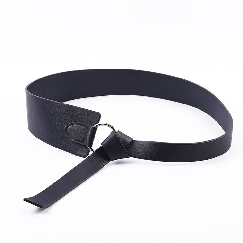 JuliaFashion - 2024 Retro Solid Color PU Leather Wide Corset Belt