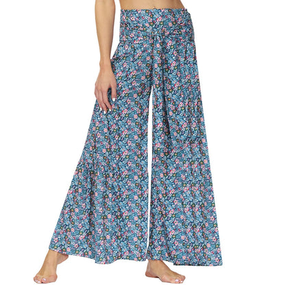 JuliaFashion-Bohemian Style Digital Print Floor-Length Pants