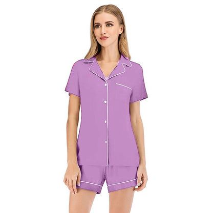 JuliaFashion-Cozy Short Sleeve Lounge Wear