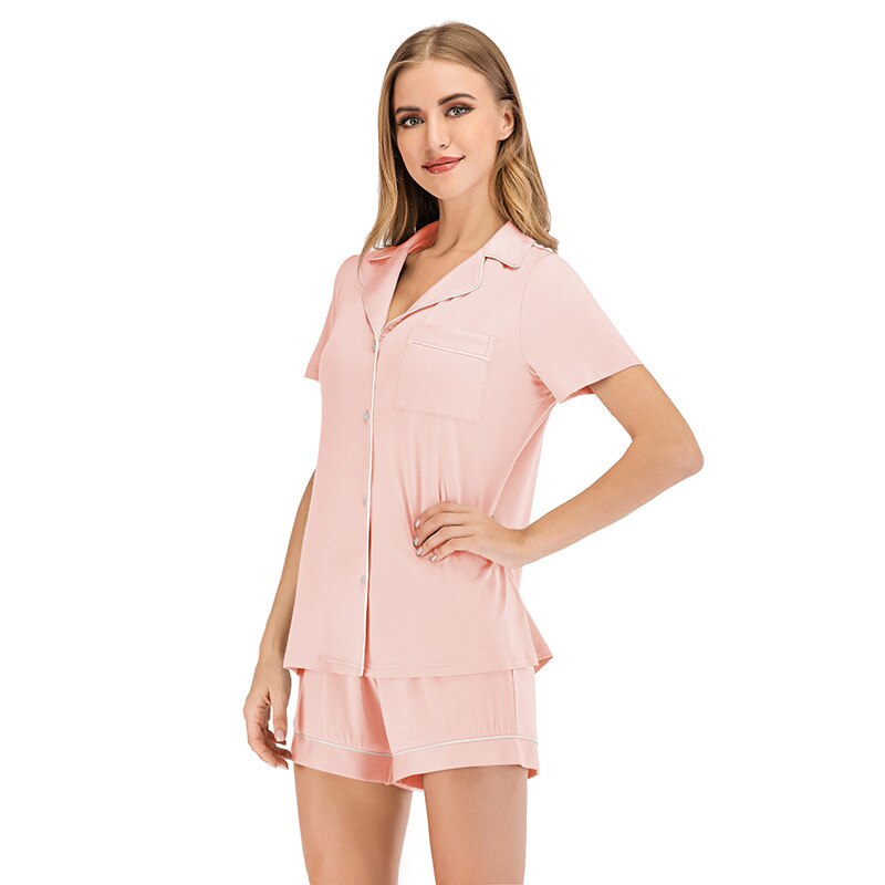 JuliaFashion-Cozy Short Sleeve Lounge Wear