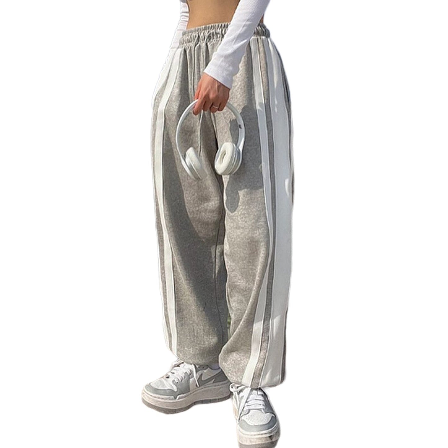 JuliaFashion-Loose Drawstring Casual Tracksuit Pant