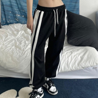 JuliaFashion-Loose Drawstring Casual Tracksuit Pant