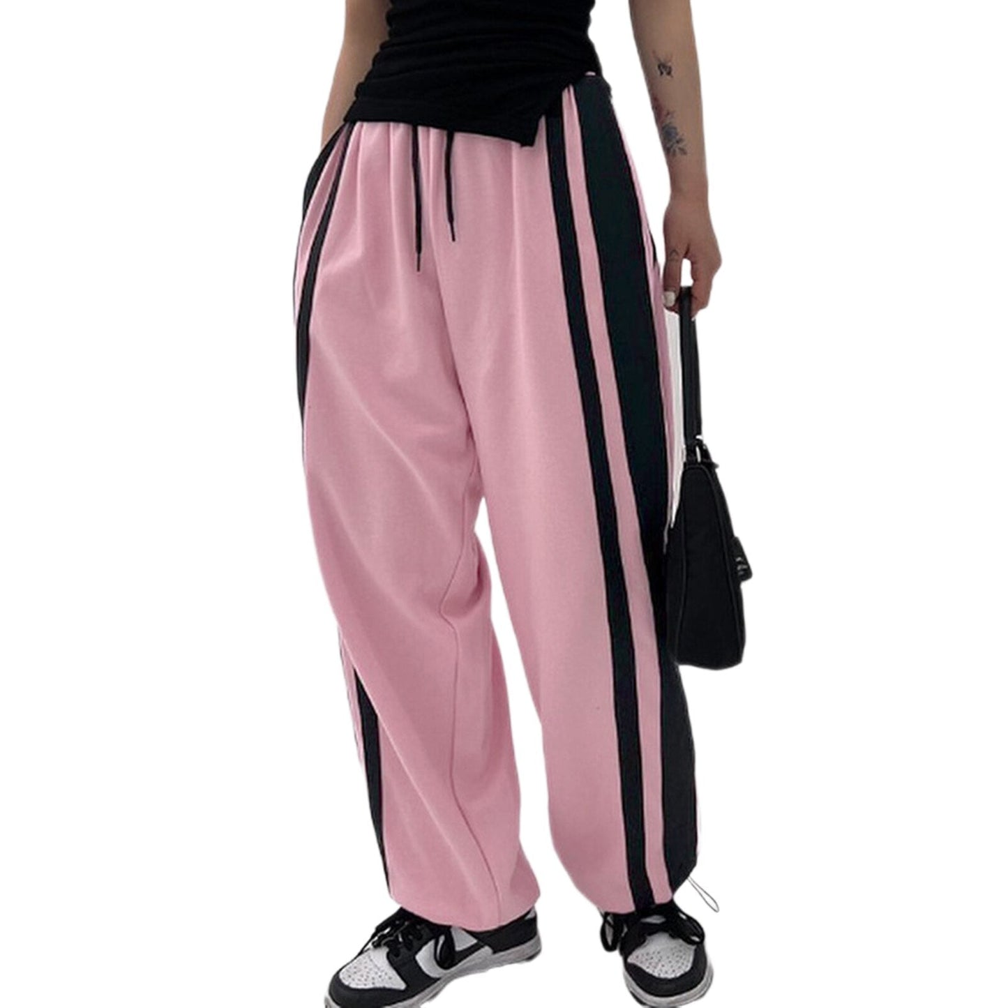 JuliaFashion-Loose Drawstring Casual Tracksuit Pant