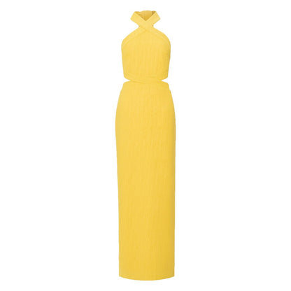 JuliaFashion-Premium High Slit Backless Party Cutout Dress
