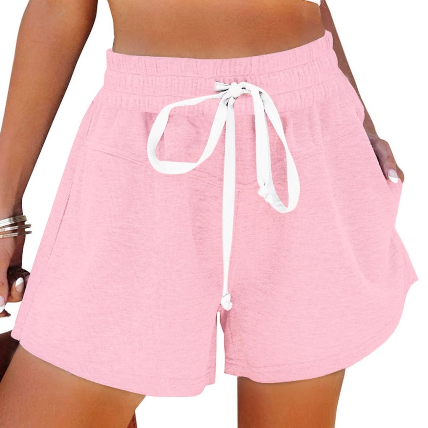 JuliaFashion-Lace-Up Women's Running Jogging Shorts