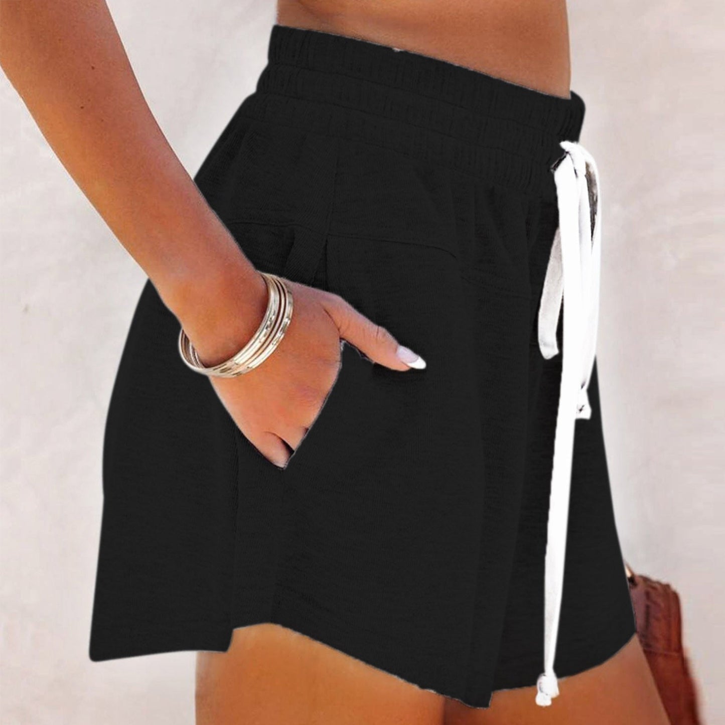 JuliaFashion-Lace-Up Women's Running Jogging Shorts