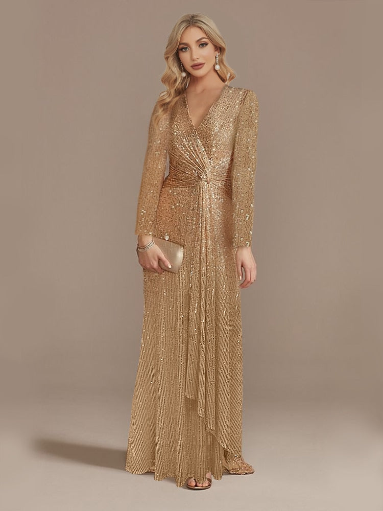 JuliaFashion - 2024 Wedding Sequins Guests Prom Cocktail Dresses