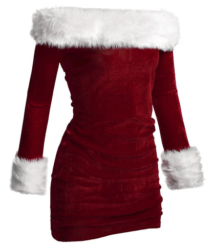 JuliaFashion-High Quality Women Christmas Dress Sexy Red Christmas Costumes