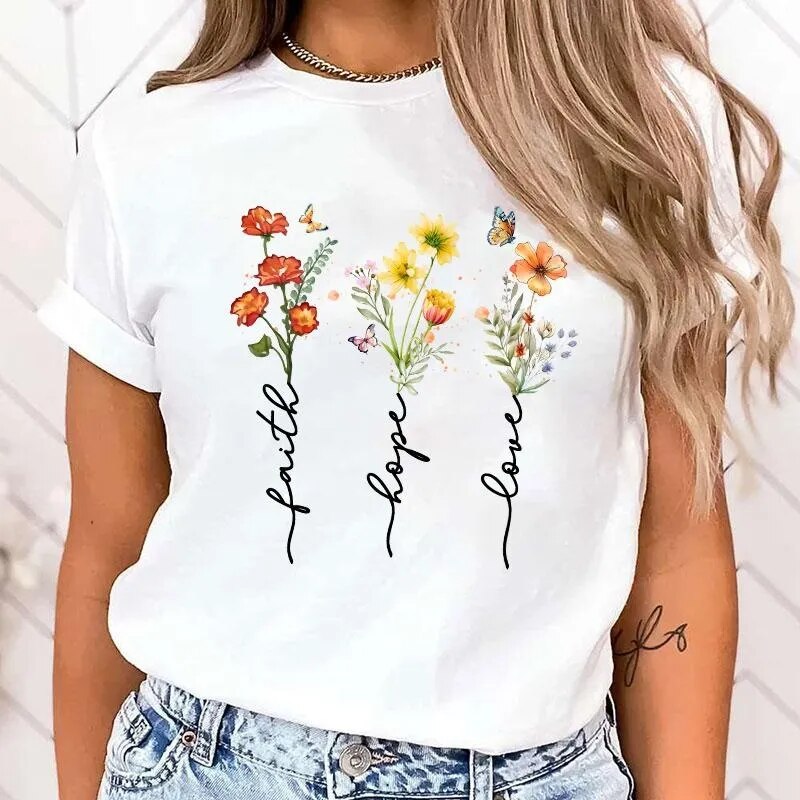 JuliaFashion - 2024 Summer Casual Fashion T-Shirt