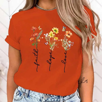 JuliaFashion - 2024 Summer Casual Fashion T-Shirt