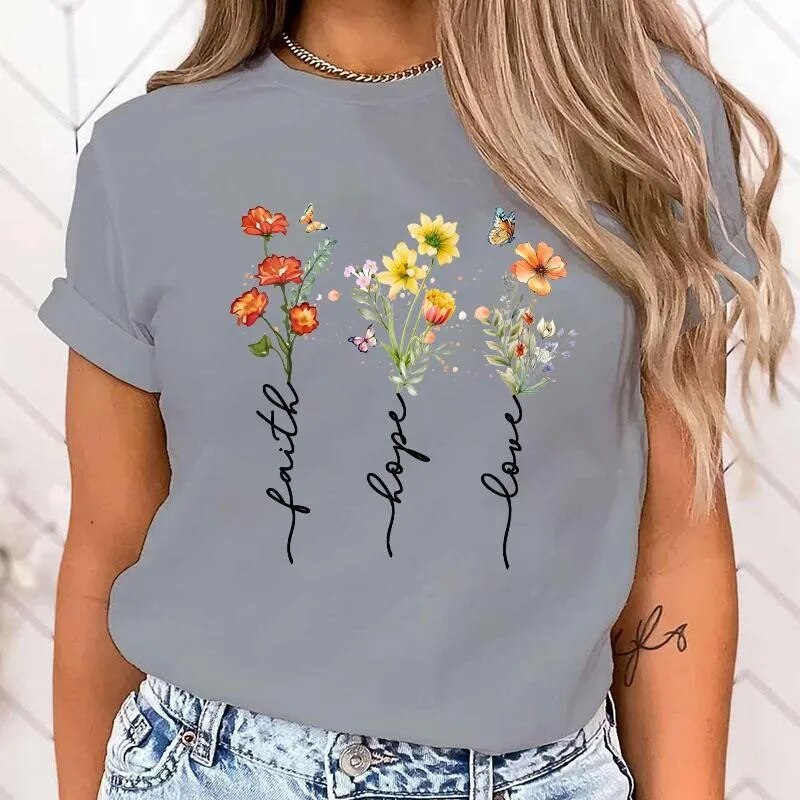 JuliaFashion - 2024 Summer Casual Fashion T-Shirt