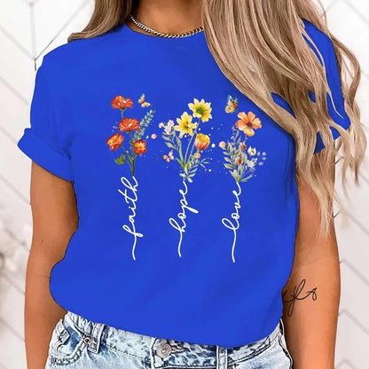 JuliaFashion - 2024 Summer Casual Fashion T-Shirt