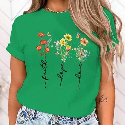 JuliaFashion - 2024 Summer Casual Fashion T-Shirt