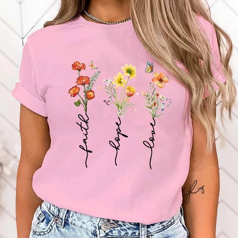 JuliaFashion - 2024 Summer Casual Fashion T-Shirt