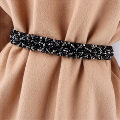 JuliaFashion-New Dress Rhinestone Tunic Belt