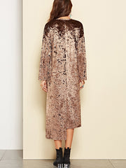 JuliaFashion-Night City Velvet Slouchy Midi Dress