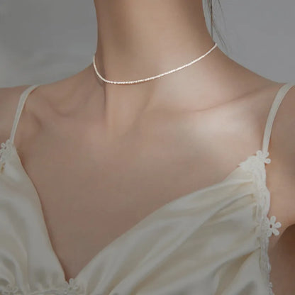 JuliaFashion - 2024 Sparkling Silver Clavicle Chain Necklace