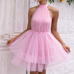 JuliaFashion - Sexy Open Back V Neck Party Dress