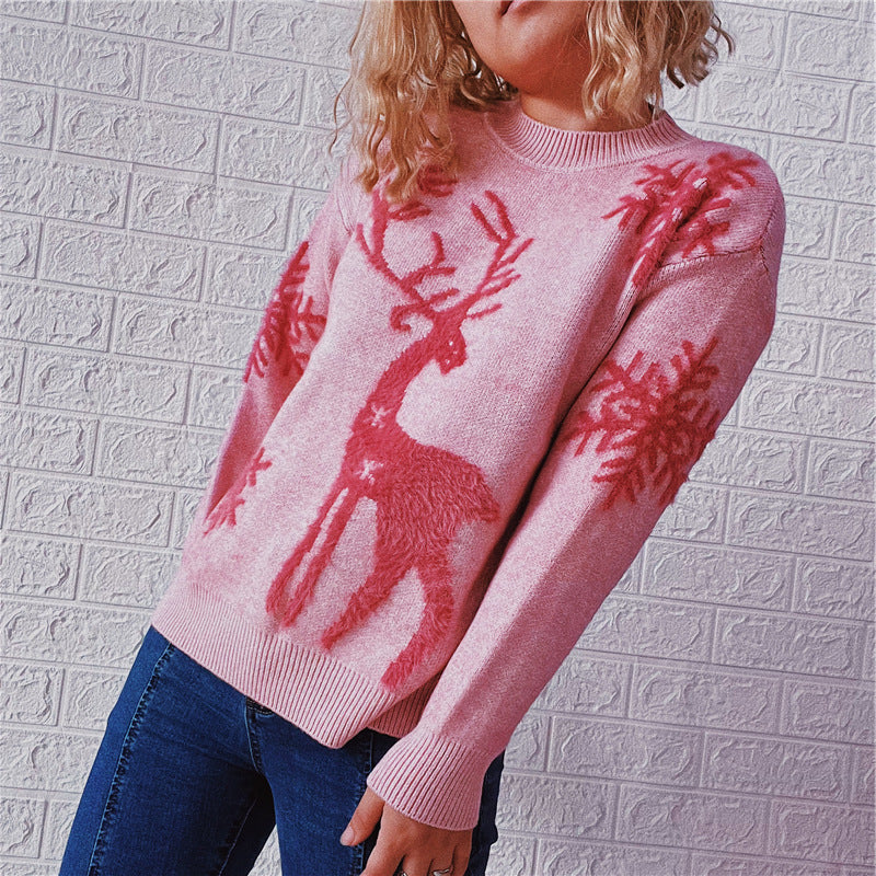 JuliaFashion-2024 Fashion Halloween Women's Christmas Sweaters Pullover