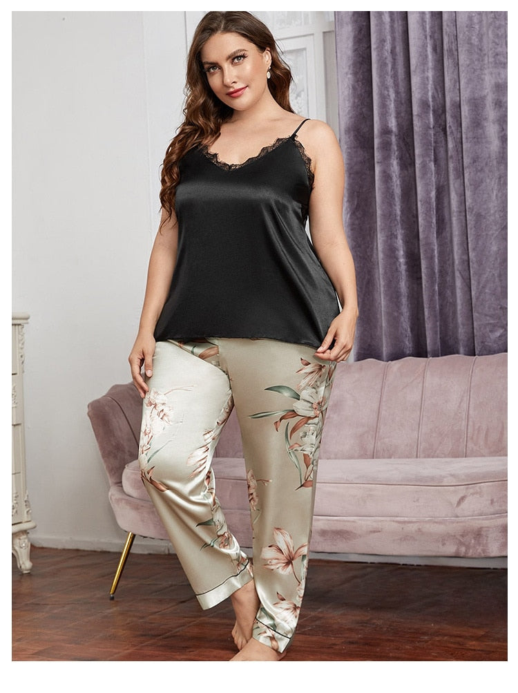 JuliaFashion-Over Sized Fashion Home Loose Pajamas Suit