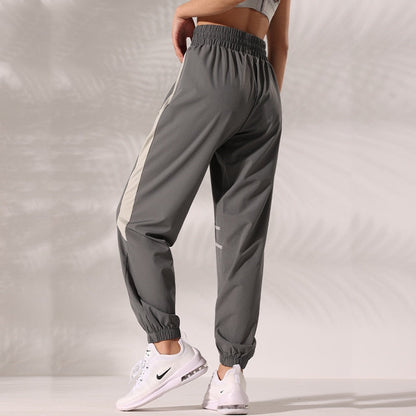 JuliaFashion-Irregular Print Fitness High Waist Jogger Running Harem Pant