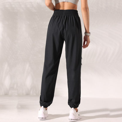 JuliaFashion-Irregular Print Fitness High Waist Jogger Running Harem Pant