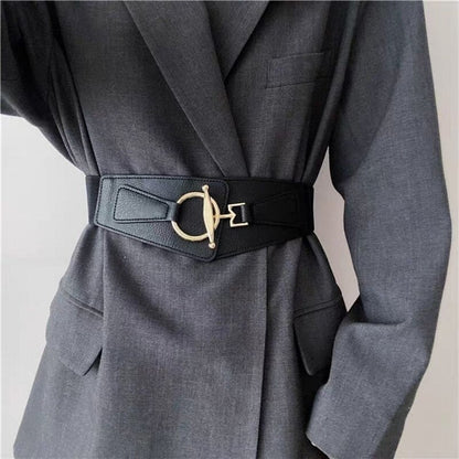 JuliaFashion-Elastic Vintage Luxury Ladies Wide Belt