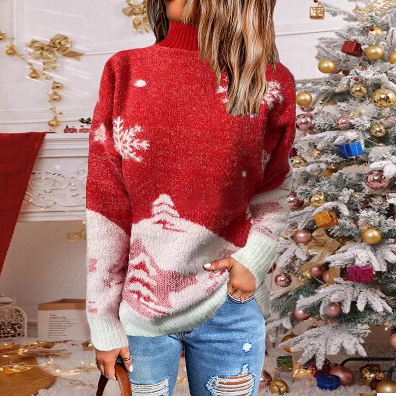 JuliaFashion-2024 Winter Fashion Warm Long Sleeve Women's Clothes Holiday Christmas Newest Pullover